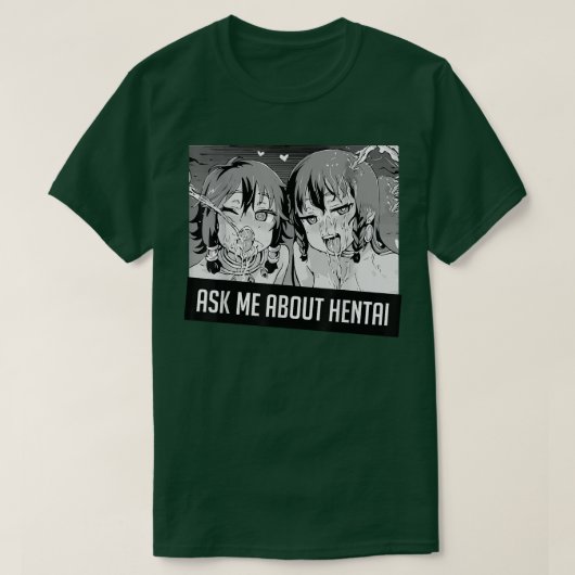 私は頼Hentai Sweatshirtについて2女の子の顔先輩 Tシャツ (デザイン正面)