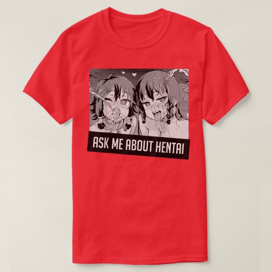 私は頼Hentai Sweatshirtについて2女の子の顔先輩 Tシャツ (デザイン正面)