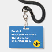 私は顔のカバーを外す バッジ (裏面（ネックストラップ付）)