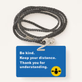 私は顔のカバーを外す バッジ (裏面ランヤード)