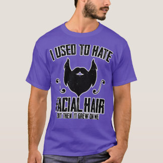 私は顔の毛が嫌いだおもしろい Tシャツ