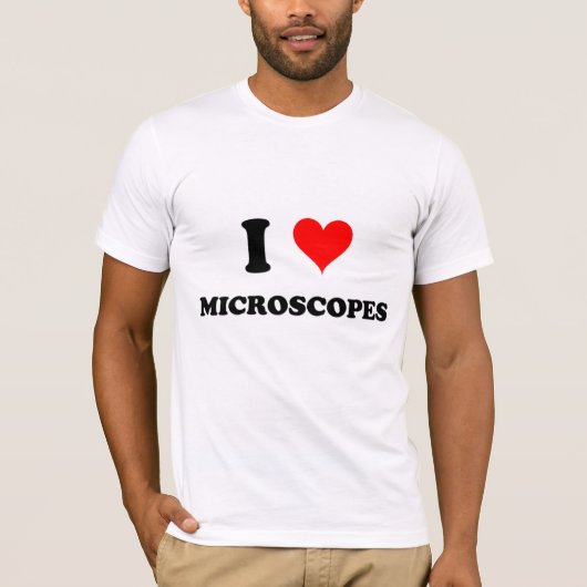 私は顕微鏡を愛します Tシャツ (正面)