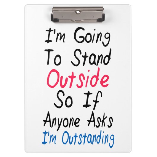 私は顕著-おもしろいな引用文、ユーモアの単語です クリップボード (正面)