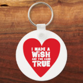 私は願いを叶えたハート キーホルダー (正面)