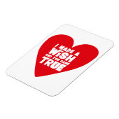 私は願いを叶えた愛のハート マグネット (左側)