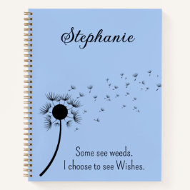 私は風の中でウィッシュDandelionを見ることを選択 ノートブック