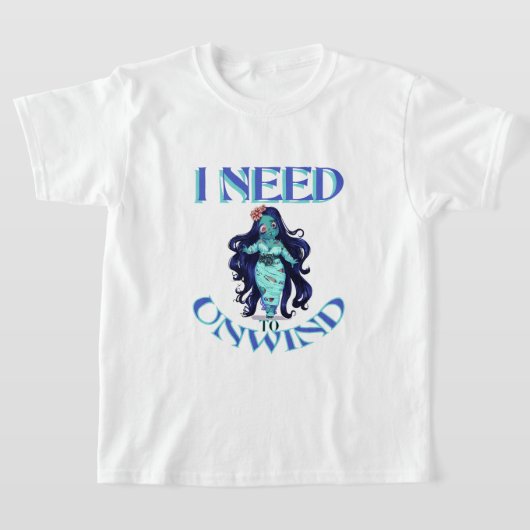私は風を解かなければならない Tシャツ (レイダウン)