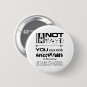 私は風変わりではないボタンではないです 缶バッジ (正面&裏面)