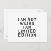 私は風変わりない。僕は限定版だ ポストカード (正面/裏面)