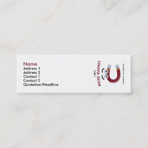 私は風変わりな磁石のプロフィールカードテンプレートです スキニー名刺