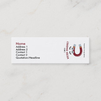 私は風変わりな磁石のプロフィールカードテンプレートです スキニー名刺