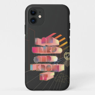 私は風変わりレトロ3D文字アートを知っスタイリッシュている iPhone 11 ケース