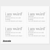 私は風変わり 長方形シール (シート)