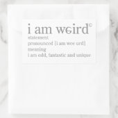 私は風変わり 長方形シール (バッグ)