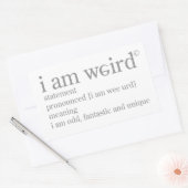 私は風変わり 長方形シール (封筒)