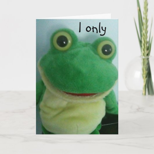 私は飛び食べ過ぎる誕生日だ カード (正面)