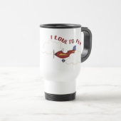 私は飛ぶことを愛します トラベルマグ (正面右)