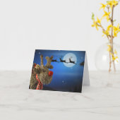 私は飛べたらいいのに。クリスマスカード カード (黄色い花)