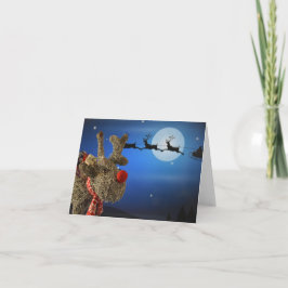 私は飛べたらいいのに。クリスマスカード カード