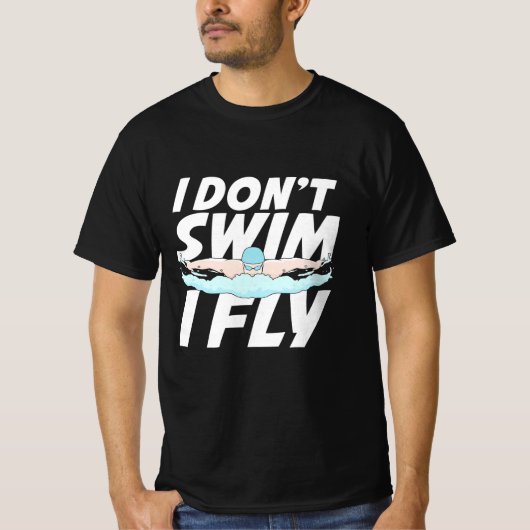 私は飛んで泳げない Tシャツ (正面)