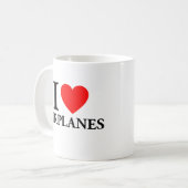 私は飛行機が大好き コーヒーマグカップ (正面左)