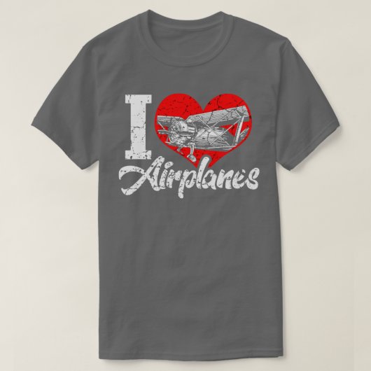 私は飛行機が大好き Tシャツ (デザイン正面)