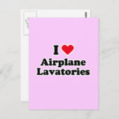 私は飛行機の便所が大好きです ポストカード (正面/裏面)