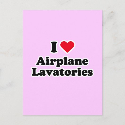 私は飛行機の便所が大好きです ポストカード (正面)