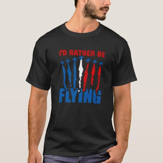 私は飛行機の航空飛んでいるパイロットFlyi Tシャツ (正面)