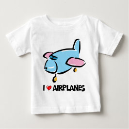 私は飛行機を愛します ベビーTシャツ