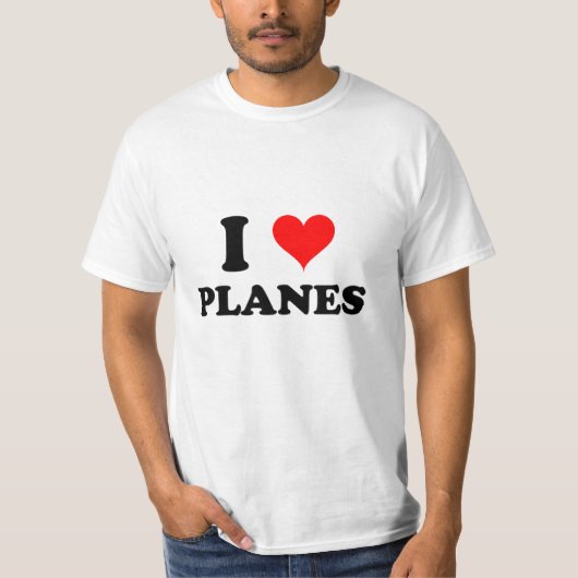 私は飛行機を愛します Tシャツ (正面)