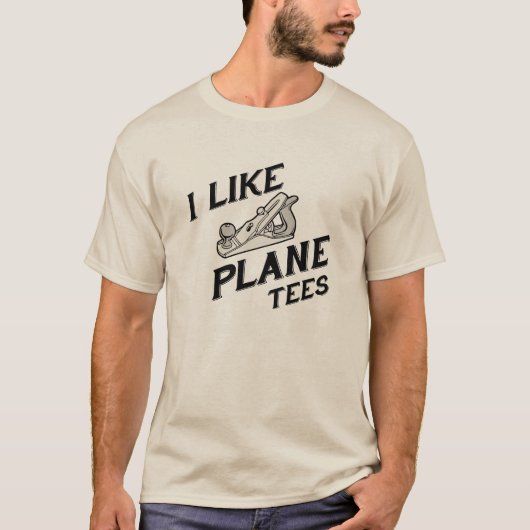 私は飛行機ティー好き Tシャツ (正面)