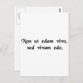 私は食べるために、住むために食べるために住んでいません ポストカード (正面/裏面)