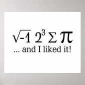 私は食べパイがあるし、私はそれを好きだったタイポグラフィ ポスター (正面)