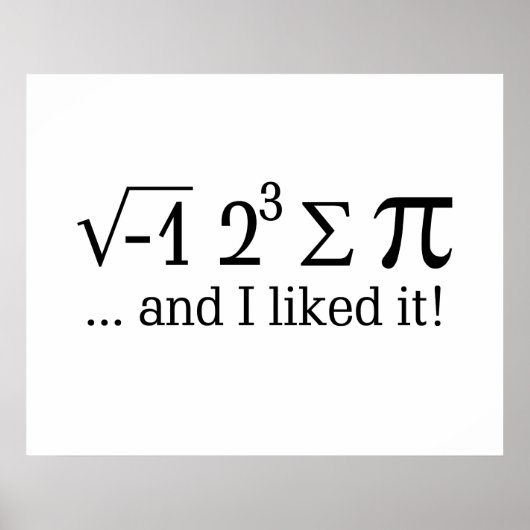 私は食べパイがあるし、私はそれを好きだったタイポグラフィ ポスター (正面)