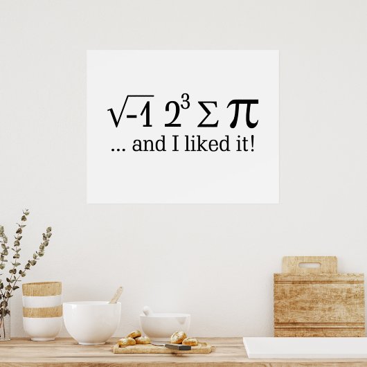 私は食べパイがあるし、私はそれを好きだったタイポグラフィ ポスター (キッチン)