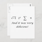 私は食べパイの数学のシャツ ポストカード (正面/裏面)