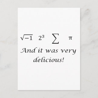 私は食べパイの数学のシャツ ポストカード