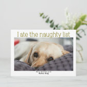 私は食べリスいけなト犬のクリスマス写真 シーズンカード (スタンド正面)