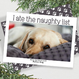 私は食べリスいけなト犬のクリスマス写真 シーズンカード