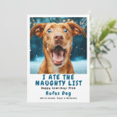 私は食べリスいけなト犬のクリスマス写真 シーズンカード (スタンド正面)