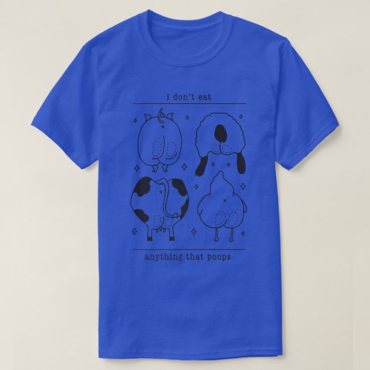 私は食べ何もウンチおもしろいビーガンベジータ Tシャツ (デザイン正面)