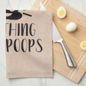 私は食べ何もウンチ、ビーガン キッチンタオル (四つ折り)