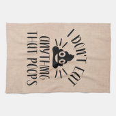 私は食べ何もウンチ、ビーガン キッチンタオル (横)