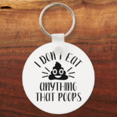 私は食べ何もウンチ、ビーガン キーホルダー (正面)