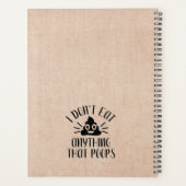 私は食べ何もウンチ、ビーガン プランナー手帳 (裏面)