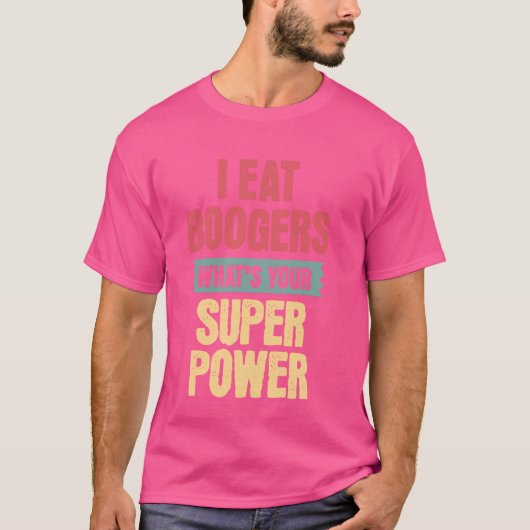 私は食べ大きおもしろいく恥ずかしい反社会的 Tシャツ (正面)