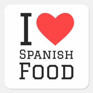 私は食べ物がスペインの大好き スクエアシール