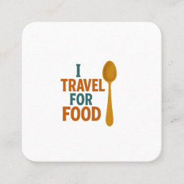 私は食べ物のために旅行 – ヴィンテージスプーンアドベンチャー コーリングカード