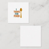私は食べ物のために旅行 – ヴィンテージスプーンアドベンチャー 予約カード (正面/裏面)